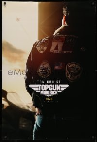 2y0997 TOP GUN: MAVERICK teaser DS 1sh 2020 Naval aviator Tom Cruise in the title role w/back turned!