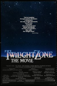 2y1009 TWILIGHT ZONE 1sh 1983 Rod Serling TV series, Spielberg, Alvin art, no border design!