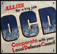 2y0263 OCD 20x21 WWII war poster 1942 Home Front helping the war effort, Office of Civil Defense!