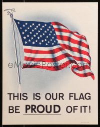 2y0265 THIS IS OUR FLAG BE PROUD OF IT 11x14 war poster 1970 cool art of waving flag!