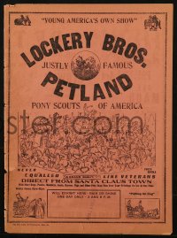 2y0281 LOCKERY BROS. PETLAND promo brochure 1923 you owe it to the little ones, animals, big top!