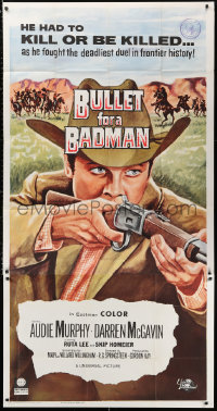 2z0363 BULLET FOR A BADMAN 3sh 1964 cowboy Audie Murphy is framed for murder by Darren McGavin!