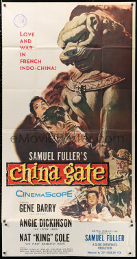 2z0372 CHINA GATE 3sh 1957 Samuel Fuller directed, Angie Dickinson, Gene Barry, Nat King Cole!