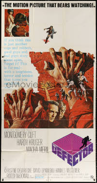 2z0378 DEFECTOR 3sh 1966 Montgomery Clift, Frank McCarthy art, a motion picture that bears watching!