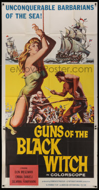 2z0396 GUNS OF THE BLACK WITCH 3sh 1961 super sexy art, unconquerable barbarians of the sea!