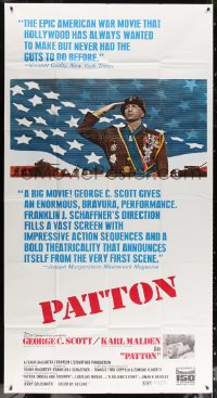 2z0447 PATTON 3sh 1970 General George C. Scott military World War II classic, great patriotic image!