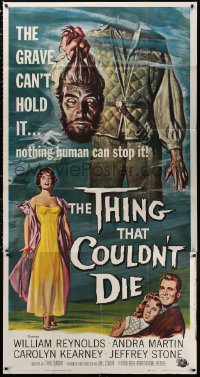 2z0493 THING THAT COULDN'T DIE 3sh 1958 great artwork of monster holding its own severed head!