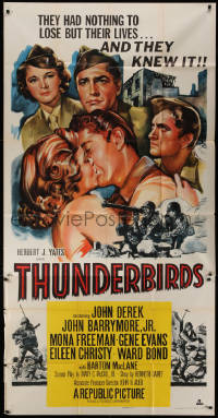 2z0497 THUNDERBIRDS 3sh 1952 John Derek & John Barrymore had nothing to lose but their lives!