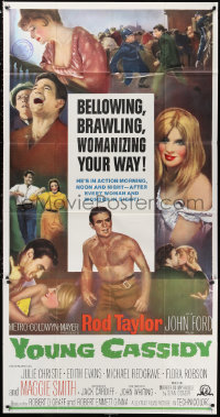 2z0518 YOUNG CASSIDY 3sh 1965 John Ford, bellowing, brawling, womanizing Rod Taylor!