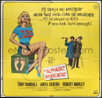 2z0079 ALPHABET MURDERS 6sh 1966 Tony Randall, it's no mystery why sexy Anita Ekberg is murder!
