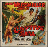 2z0084 CAPTIVE GIRL 6sh 1950 Weissmuller as Jungle Jim, Buster Crabbe, sexy blonde & chimp, rare!