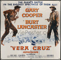 2z0105 VERA CRUZ 6sh R1960s great full-length artwork of cowboys Gary Cooper & Burt Lancaster!