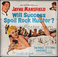 2z0106 WILL SUCCESS SPOIL ROCK HUNTER 6sh 1957 art of sexy Jayne Mansfield wearing only a sheet!