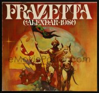2z0023 FRANK FRAZETTA calendar 1980 filled with wonderful fantasy art prints!
