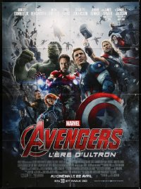 2z0778 AVENGERS: AGE OF ULTRON advance French 1p 2015 Marvel's Iron Man, Captain America, Hulk, Thor!