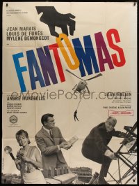 2z0887 FANTOMAS style A French 1p 1966 master thief Jean Marais, Louis De Funes, Mylene Demongeot