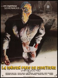 2z0959 HOUSE BY THE CEMETERY French 1p 1982 directed by Lucio Fulci, wild Konkols monster art!