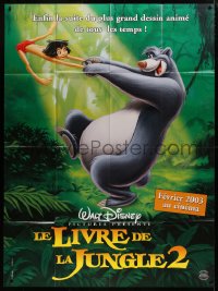 2z0981 JUNGLE BOOK 2 advance French 1p 2003 Disney sequel, cool art of dancing Baloo & Mowgli!
