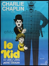 2z0986 KID French 1p R1970s different Leo Kouper artwork of Charlie Chaplin & Jackie Coogan!