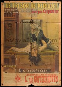 2z1004 LE TRESOR DE KERIOLET chapter 8 French 1p 1920 old man strangling woman, L'Expiation!
