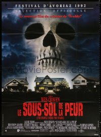 2z1084 PEOPLE UNDER THE STAIRS French 1p 1992 Wes Craven, cool image of huge skull looming over house!