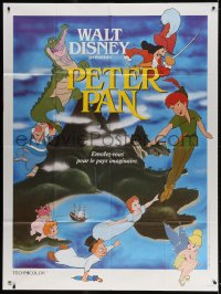 2z1087 PETER PAN French 1p R1980s Walt Disney animated cartoon fantasy classic, great different art!