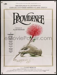 2z1099 PROVIDENCE French 1p R1978 Alain Resnais, cool art of hand writing w/tree pencil by Ferracci!