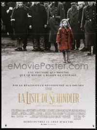 2z1126 SCHINDLER'S LIST French 1p R2018 Steven Spielberg WWII classic, the Girl in the Red Coat!
