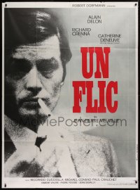2z1205 UN FLIC French 1p 1972 Jean-Pierre Melville's Un Flic, close up of smoking Alain Delon!