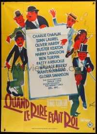 2z1223 WHEN COMEDY WAS KING French 1p 1960 Charlie Chaplin, Buster Keaton, Laurel & Hardy, Langdon!