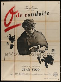 2z1238 ZERO DE CONDUITE French 1p R1946 Jean Vigo juvenile delinquent classic, art by Jean Colin!