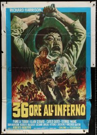2z0523 36 HOURS IN HELL Italian 1p 1969 Roberto Bianchi's 36 ore all'inferno, cool Casaro artwork!
