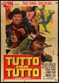 2z0574 GO FOR BROKE Italian 1p 1968 Umberto Lenzi's Tutto per tutto, Olivetti spaghetti western art!