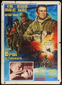 2z0582 HEROES OF TELEMARK Italian 1p 1966 Kirk Douglas & Richard Harris stop Nazis making atom bomb!