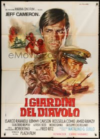 2z0583 HEROES WITHOUT GLORY Italian 1p 1971 art of Jeff Cameron & top stars by Ezio Tarantelli!