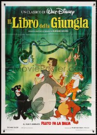 2z0602 JUNGLE BOOK Italian 1p R1980s Walt Disney cartoon classic, great image of all characters!