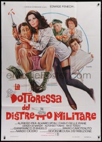 2z0616 LADY MEDIC Italian 1p 1976 wacky art of sexy nurse Edwige Fenech, Italian comedy!