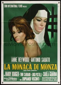 2z0617 LADY OF MONZA Italian 1p 1969 Casaro art of nun Anne Heywood, her other love is God!