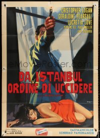 2z0646 ORDERS TO KILL- FROM ISTANBUL Italian 1p 1965 Serafini art of spy w/gun over near-naked woman!
