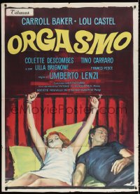 2z0647 ORGASMO Italian 1p 1972 Umberto Lenzi giallo, Casaro art of sexy woman bound to bed!