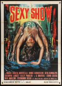 2z0676 SEXY SHOW Italian 1p 1963 Elio Belletti's Carosello di notte, sexy art of showgirl!