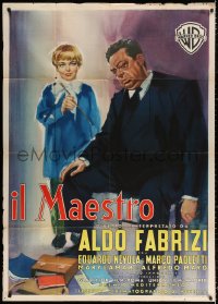 2z0696 TEACHER & THE MIRACLE Italian 1p 1958 El maestro, Ciriello art of Aldo Fabrizi & Lamar, rare!