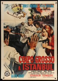 2z0699 THAT MAN IN ISTANBUL Italian 1p R1960s spy Horst Buchholz & sexy Sylva Koscina, Ciriello art!
