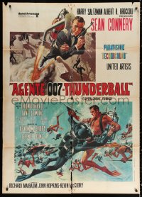 2z0704 THUNDERBALL Italian 1p R1971 McGinnis & McCarthy art of Sean Connery as James Bond 007!