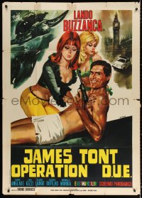 2z0718 WACKY WORLD OF JAMES TONT Italian 1p R1960s Casaro art of spy & sexy girls, James Bond spoof!