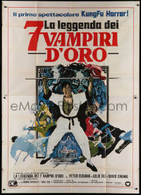 2z0270 7 BROTHERS MEET DRACULA Italian 2p 1975 kung fu horror, art by Vic Fair & Arnaldo Putzu!