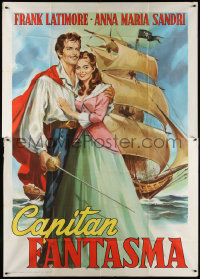 2z0279 CAPTAIN PHANTOM Italian 2p R1959 pirate Frank Latimore & pretty Anna Maria Sandri by ship!