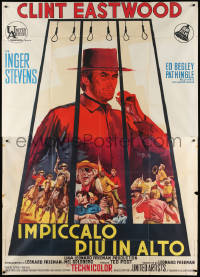 2z0294 HANG 'EM HIGH Italian 2p 1968 great art of smoking Clint Eastwood under the gallows!