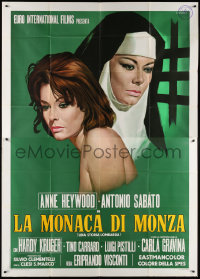 2z0309 LADY OF MONZA Italian 2p 1969 La Monaca di Monza, Anne Heywood's other love is God, Casaro art