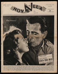2z0062 NOVELLA Italian magazine October 11, 1953 Humphrey Bogart & June Allyson in Battle Circus!